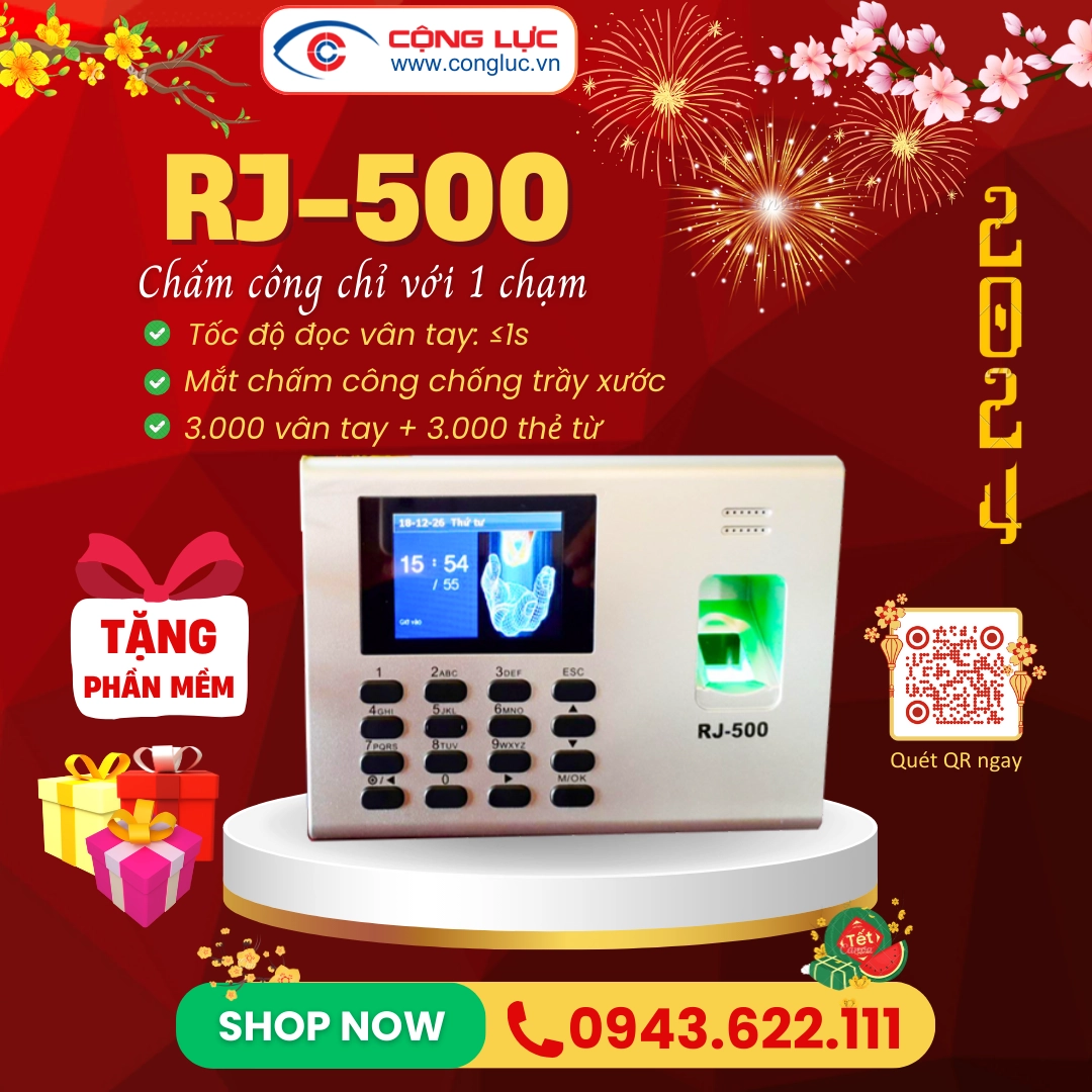 Máy Chấm Công Vân Tay Ronald Jack RJ500